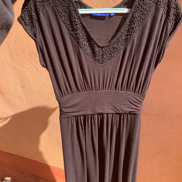 Apt. 9 Dresses & Skirts - Apt. 9 Black Maxi Dress with Lace Detail